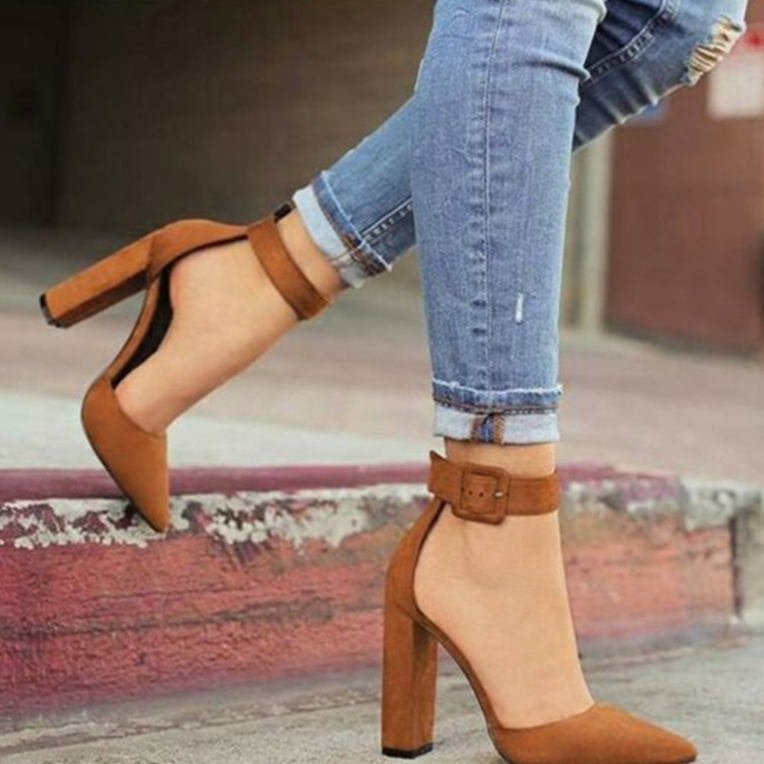 Plus Size Women's Suede High Heels