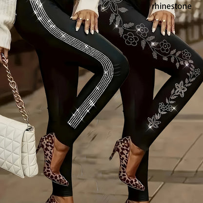 Plus Size Two-Piece Set - Elegant Striped Pattern