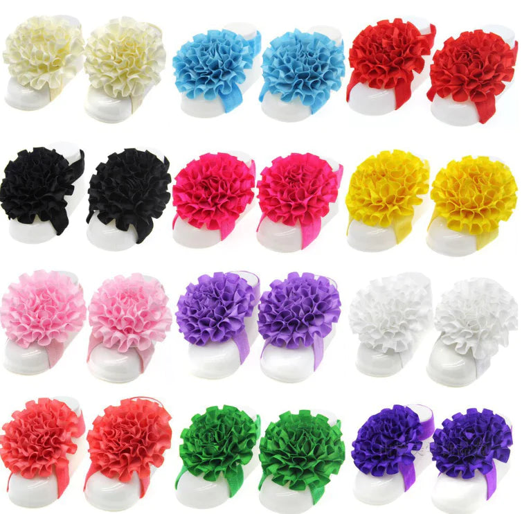 Baby Floral Headband and Foot Accessories Set
