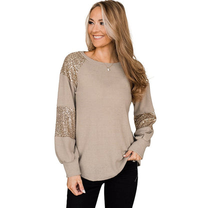 New Women’s Pullover Round Neck Long Sleeve Top