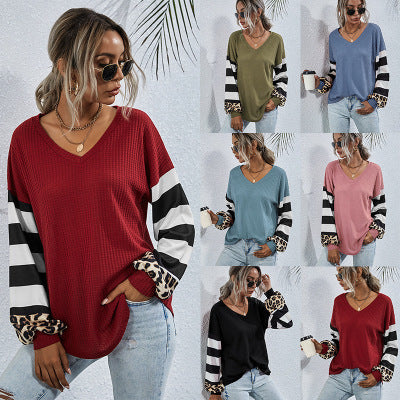 Women's Striped Long Sleeve T-Shirt for Fall/Winter