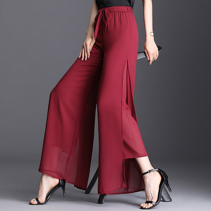 Chiffon Wide-Leg Pants for Plus Size Women