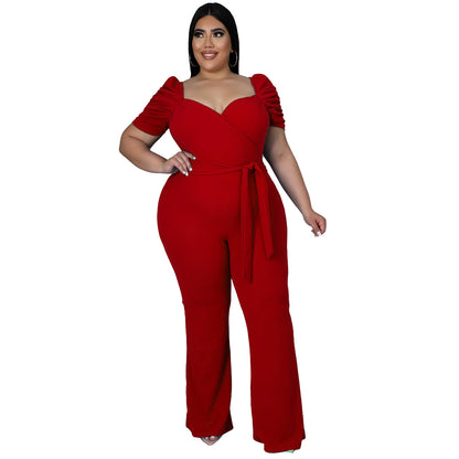 Spring/Summer Plus Size Women's Jumpsuit
