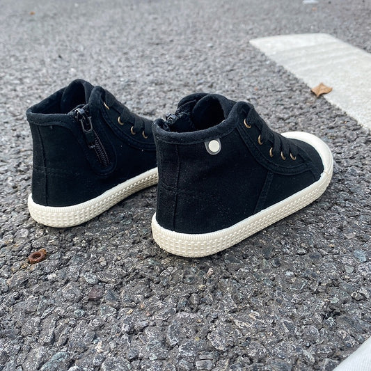 Autumn Winter Trendy High-Top Canvas Shoes for Boys