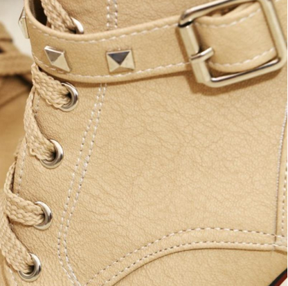 Women's Waterproof Mid-Calf Martin Boots with Heels