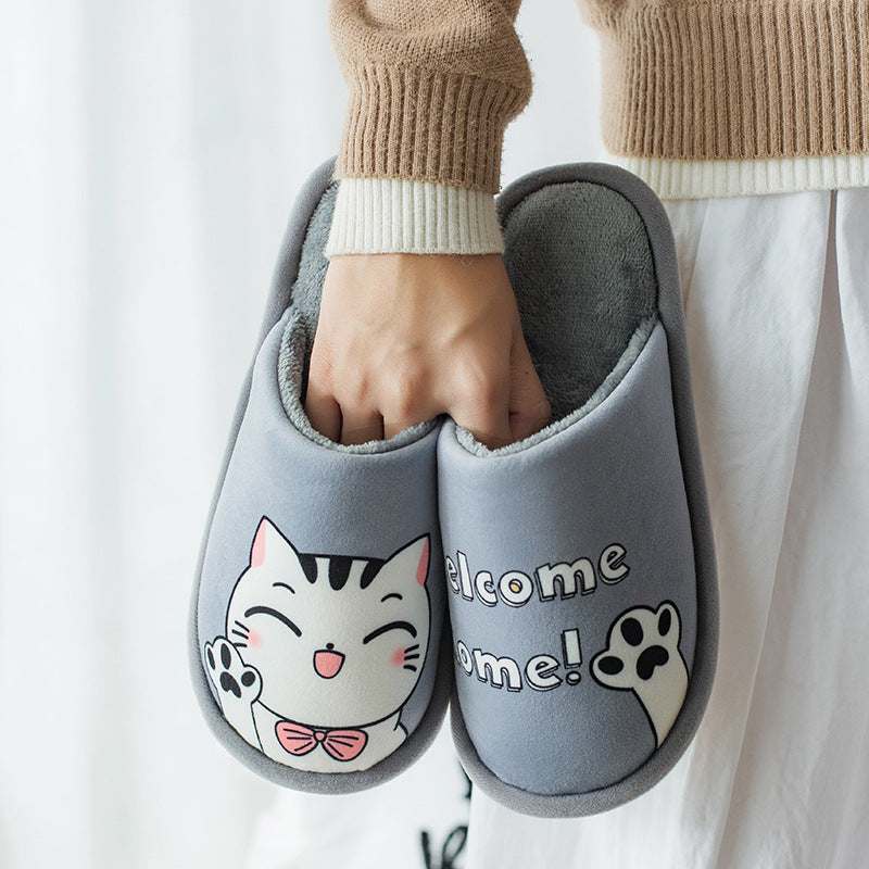 Cozy Indoor Plush Cotton Slippers for Comfort