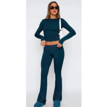 Women's High Waist Wide Leg Pants - Trendy Attic Store01