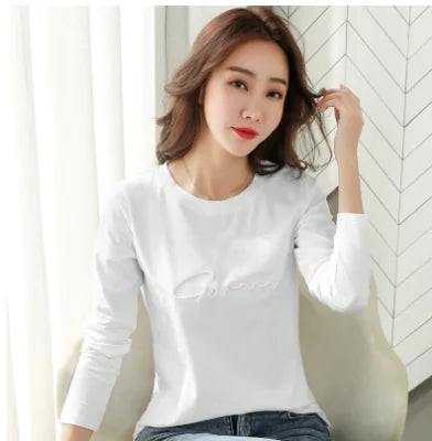 Plus Size Printed Long Sleeve T-Shirt for Women