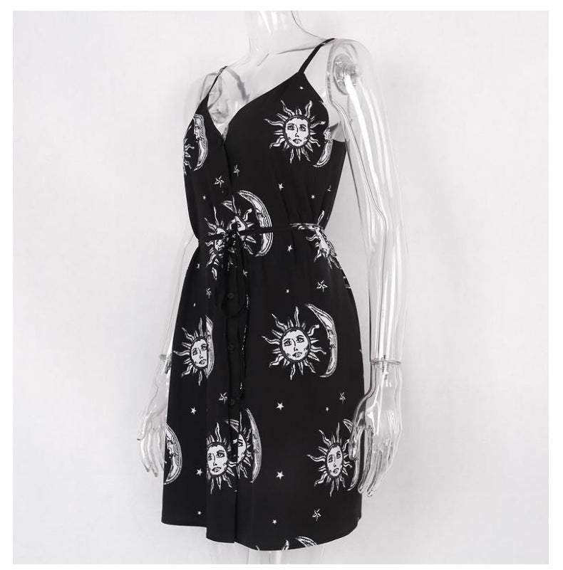 Floral Backless Summer Dress for Women