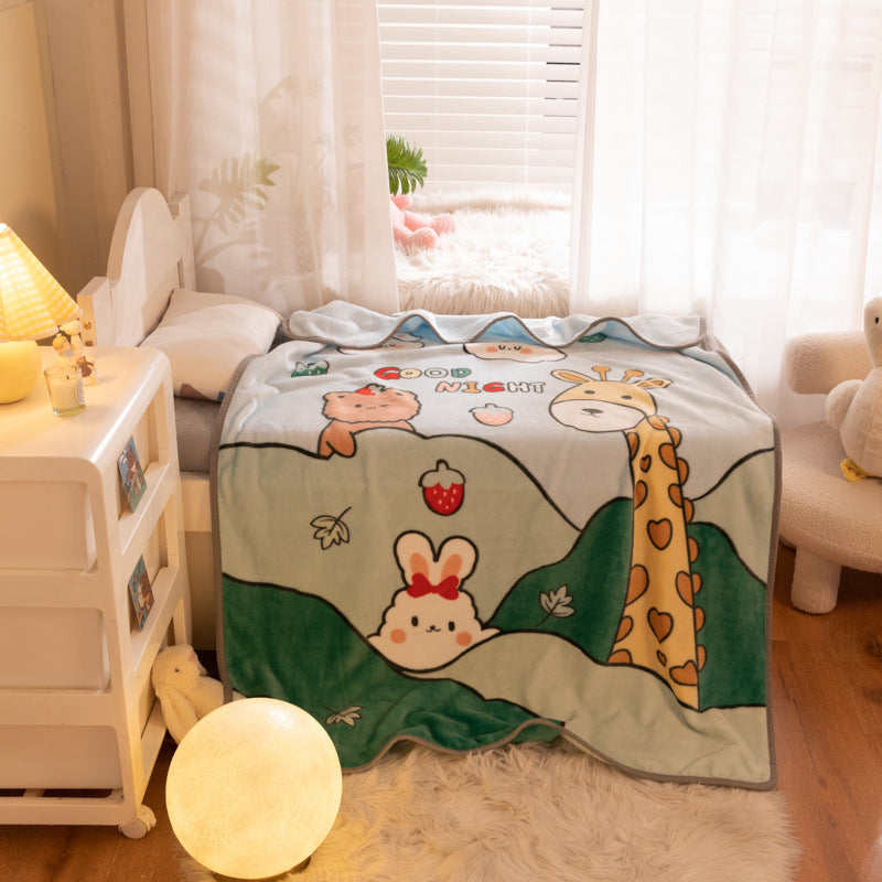 Cartoon Nursery Nap Blanket for Infants and Toddlers