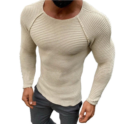 Fall Winter Men's Slim Fit Knit Sweater