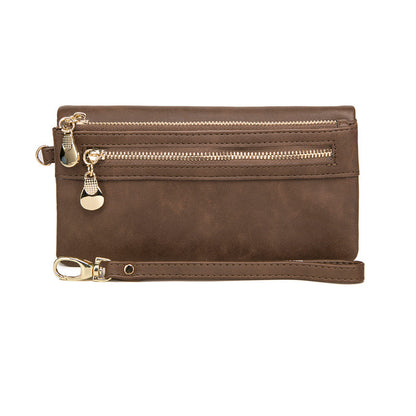 New PU Korean Retro Long Handbag for Women