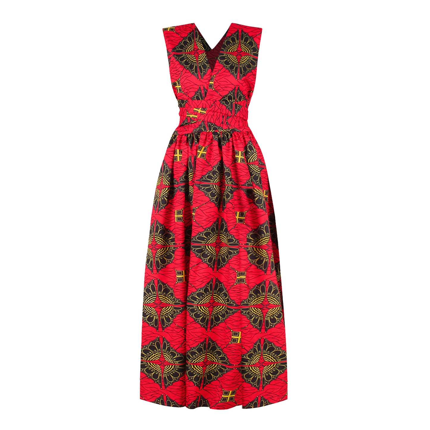 African Print Irregular Dress with Versatility