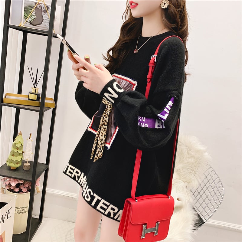 Women's Loose Lazy Style Pullover Sweater Top
