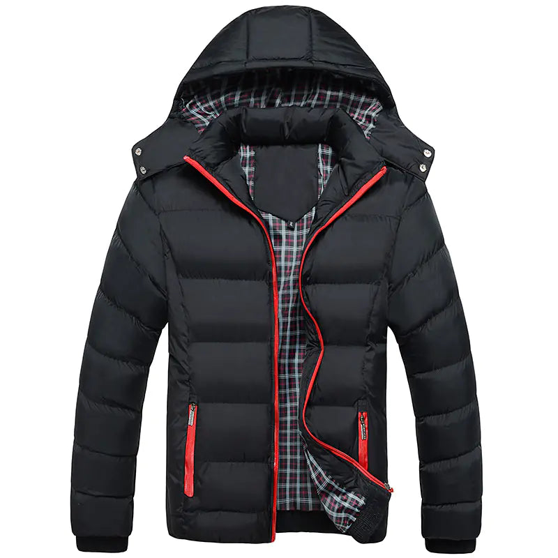 Men's Winter Coat - Stylish Plus Size Cotton Jacket