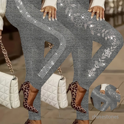 Plus Size Two-Piece Set - Elegant Striped Pattern