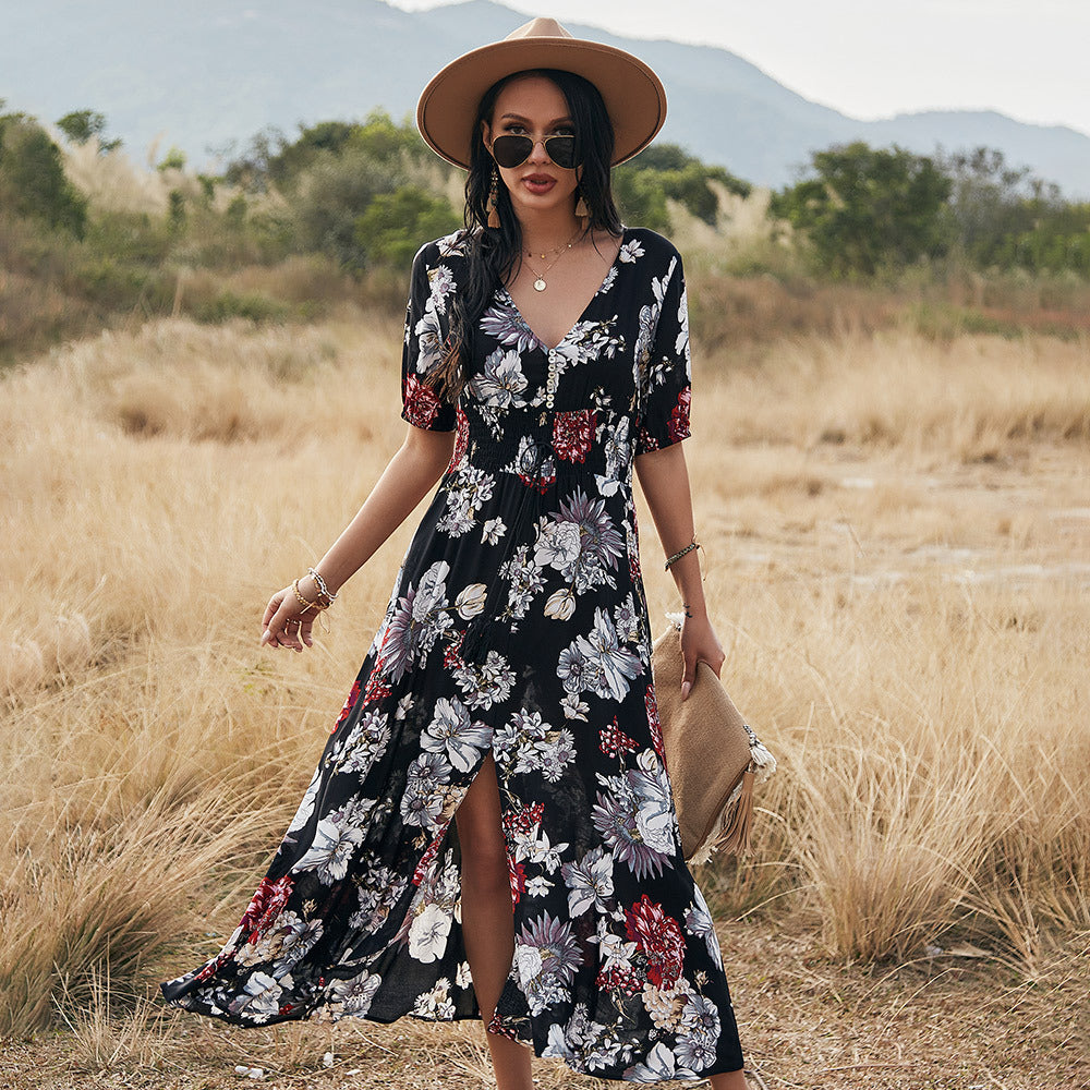 Summer New Bohemian Print Dress for Women