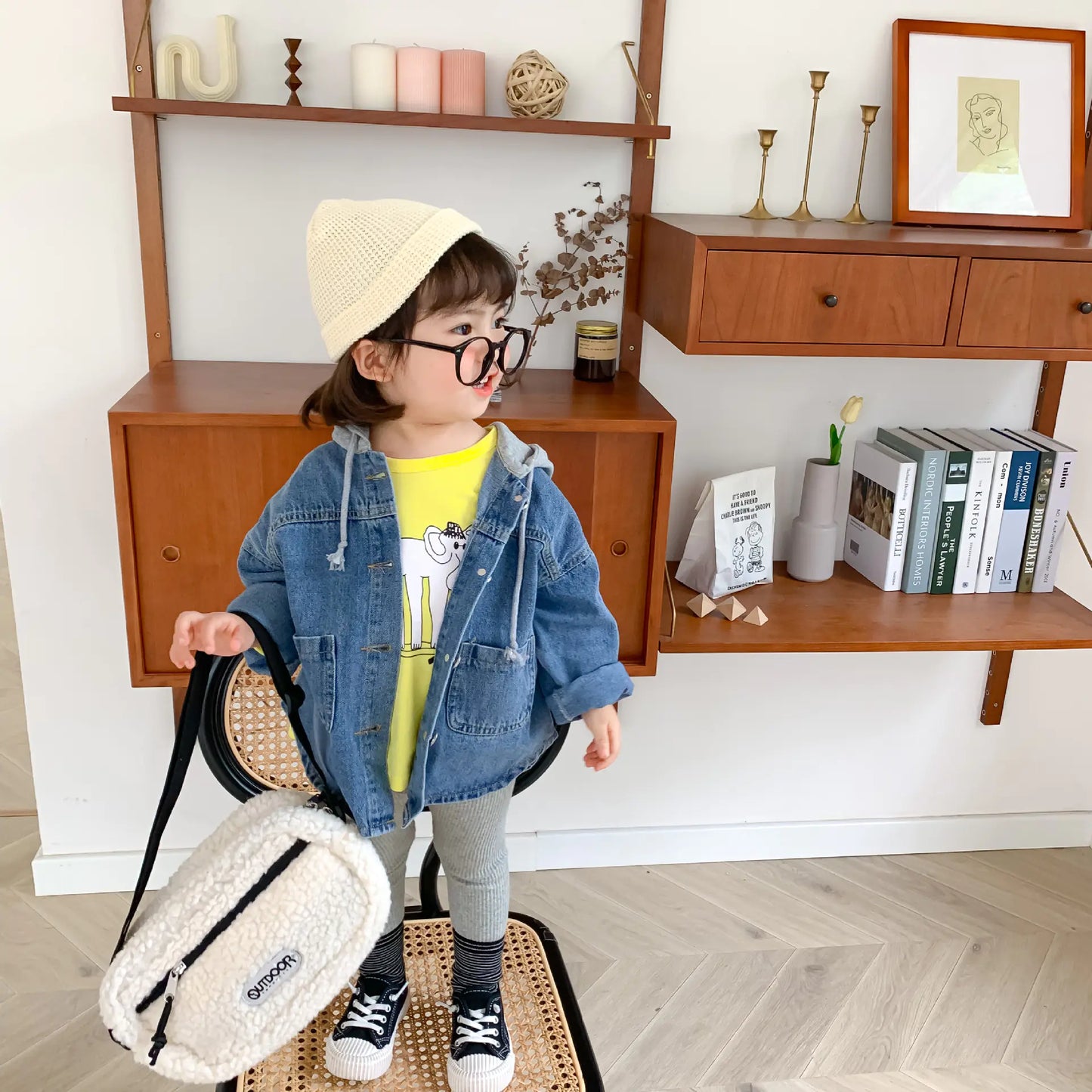 Children's Long Sleeve Denim Jacket for Boys and Girls