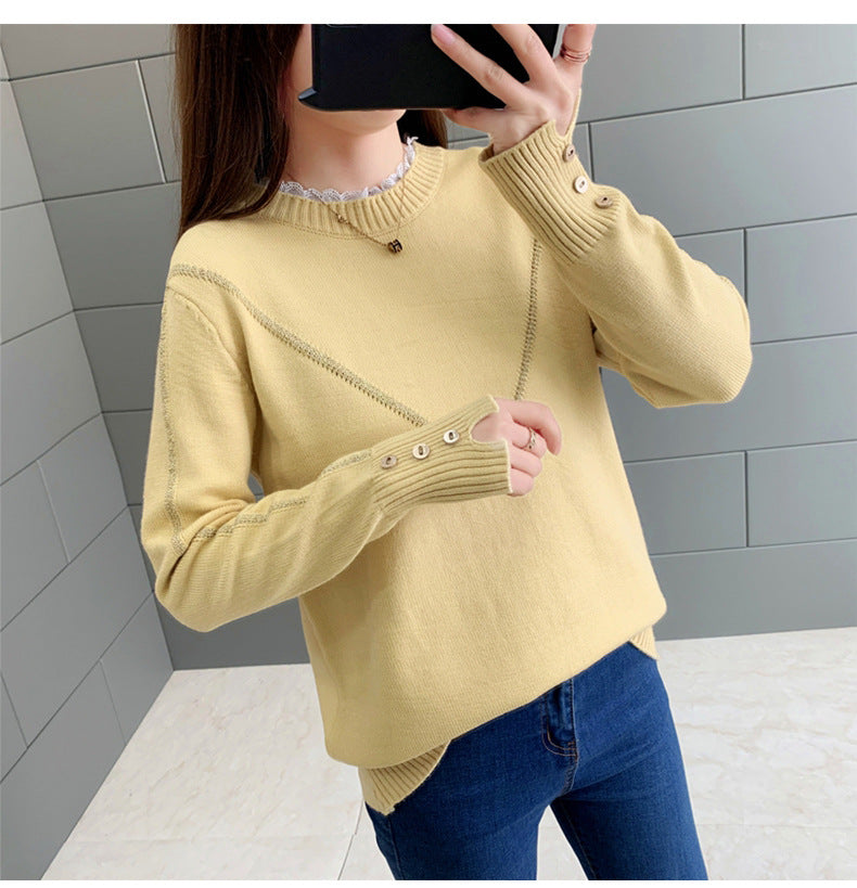 Women's Loose Knit Sweater for Fashion