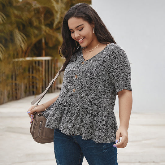 Plus Size Women's Short Sleeve Tops and Shirts