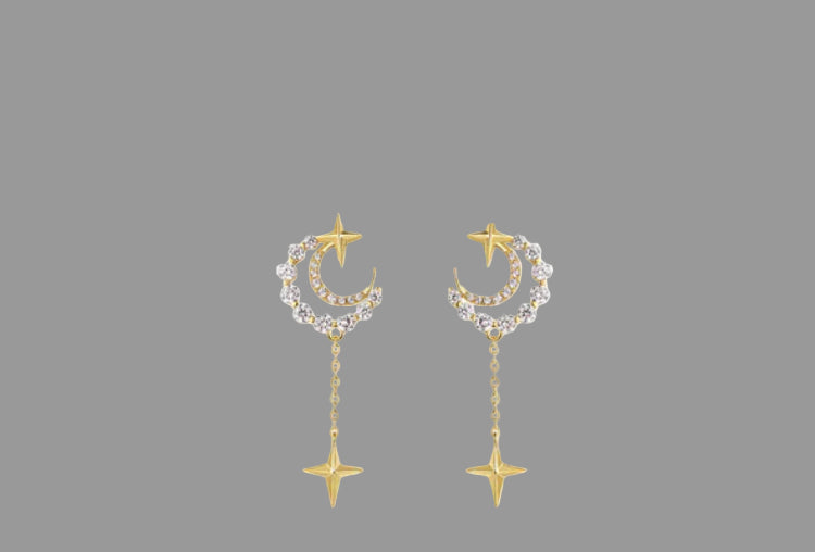 Spring Star and Moon Earrings for Women - Trendy Style