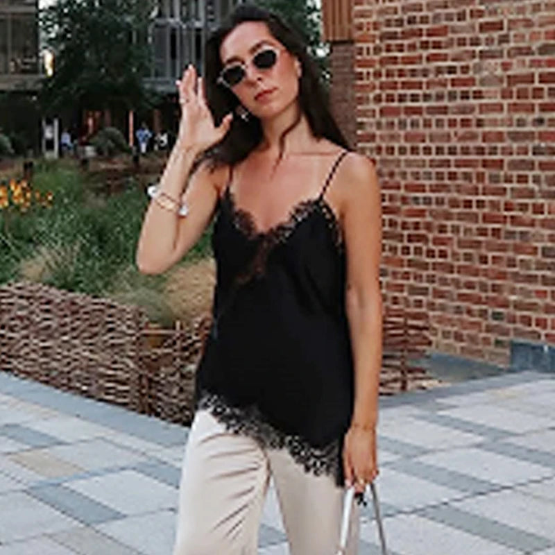 Asymmetrical Slip Top Women Summer Tanks Off Shoulder