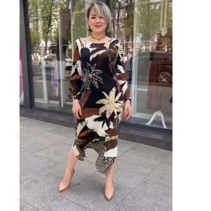 Elegant Plus Size Printed Dress for Women