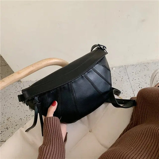 Retro Chic Embroidered Saddle Crossbody Bag