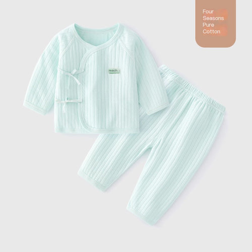 Pure Cotton Long Sleeve Baby Kimono Set for Newborns