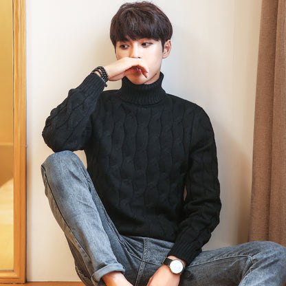 Plus Size Men's Winter Padded Turtleneck Sweater
