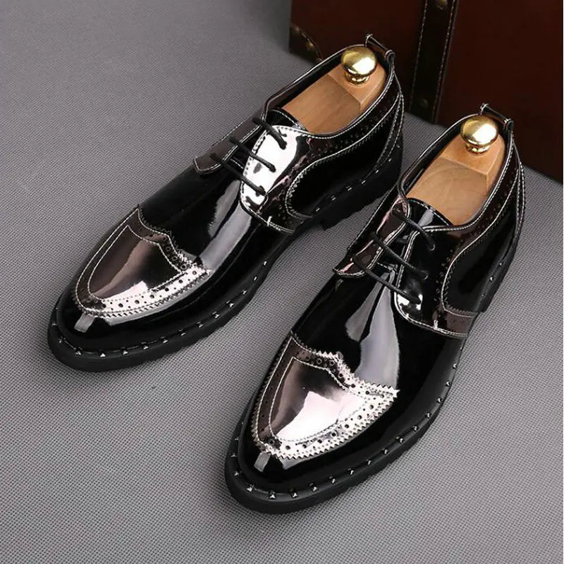 Summer Casual Pointed Leather Shoes for Men