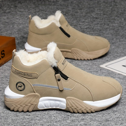 Winter Men's Thermal Insulated Fleece-Lined Snow Boots