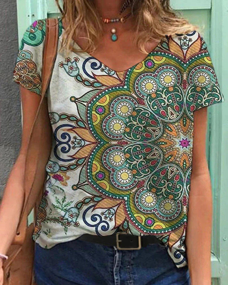 Plus Size Women's Casual V-Neck T-Shirt
