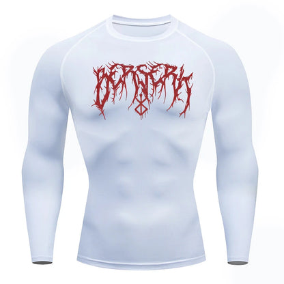 Men Athletic Quick Dry Compression Berserk Print T-shirts Tees