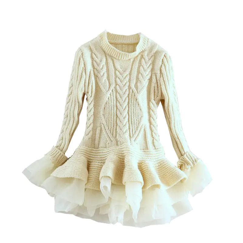 Girls' Sweater Dress Long Sleeve
