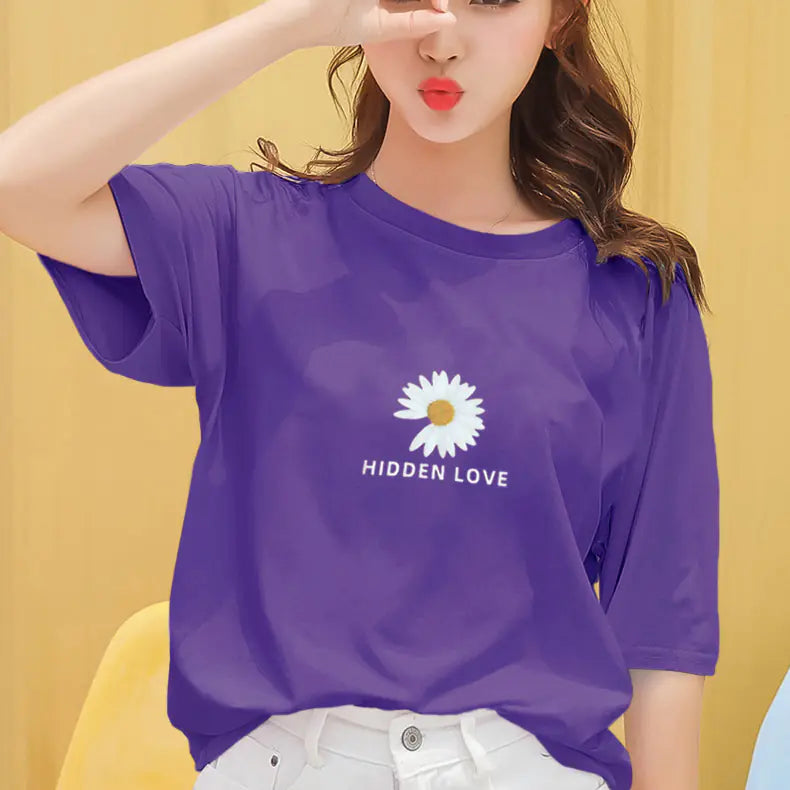 Summer Daisy Short Sleeve T-Shirt for Women