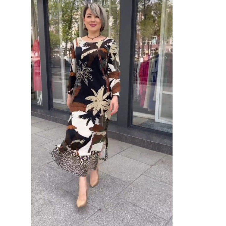 Elegant Plus Size Printed Dress for Women