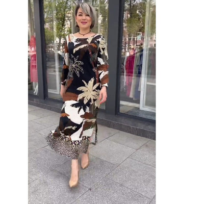 Elegant Plus Size Printed Dress for Women