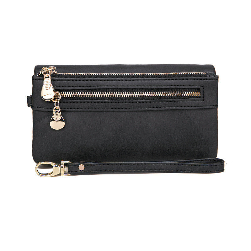 New PU Korean Retro Long Handbag for Women