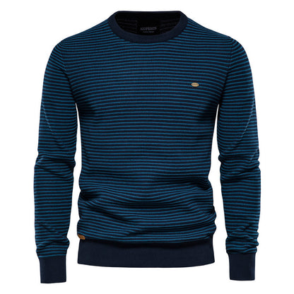 New Striped Long Sleeve Sweater for Men