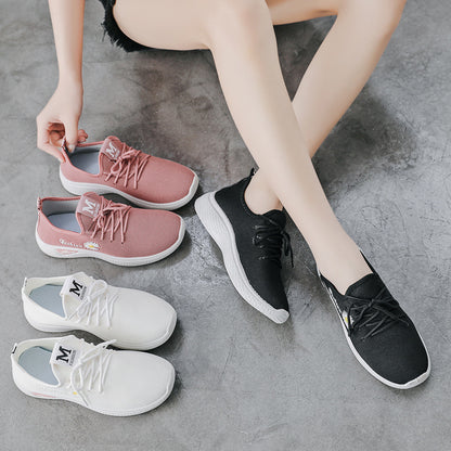 Women's Casual Breathable Running Shoes with Thick Sole