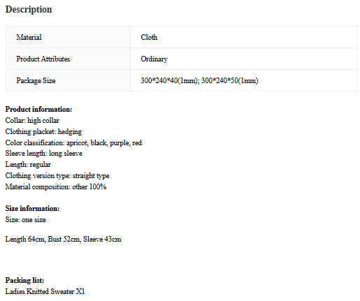 Fashion New Women's Wool Turtleneck Sweater