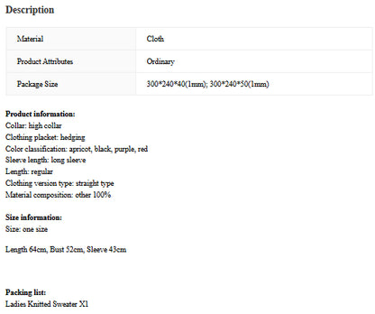 Fashion New Women's Wool Turtleneck Sweater