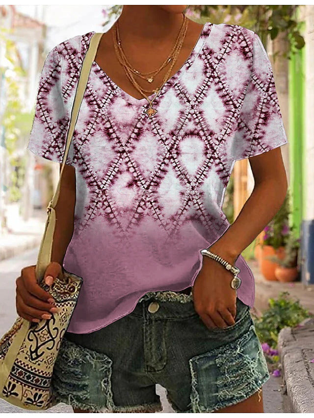 Plus Size Women's Casual V-Neck T-Shirt