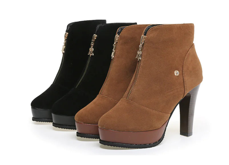 New Women's Korean Style High Heel Knee-High Boots