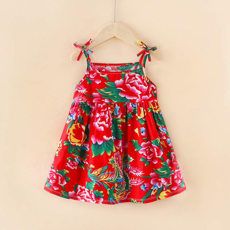 Girls' Floral Princess Dress