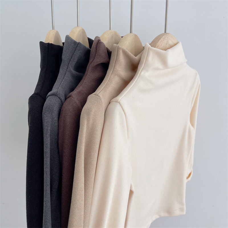 Turtleneck Fleece T-Shirts for Autumn & Winter