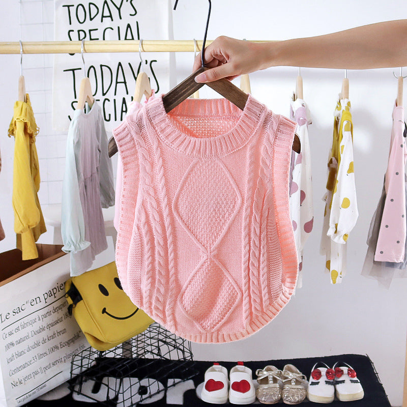 Girls' Strawberry Lapel Cardigan Sweater