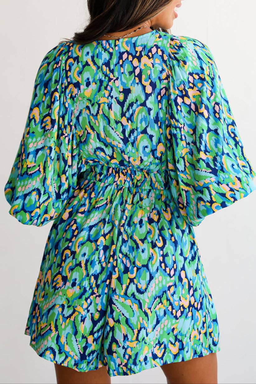 Blue & Green Malibu Romper