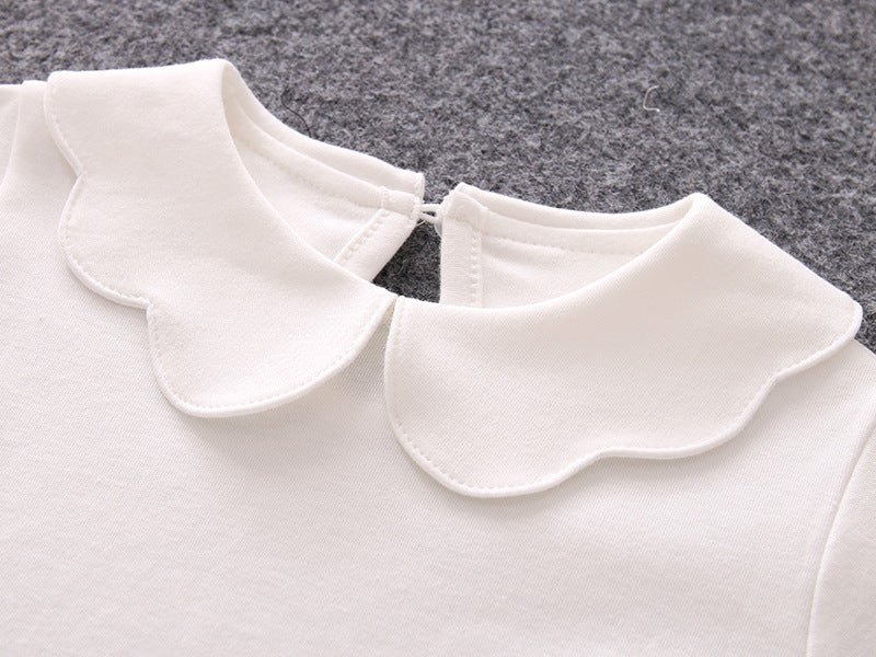 Cute Doll Collar Long Sleeve Top for Girls